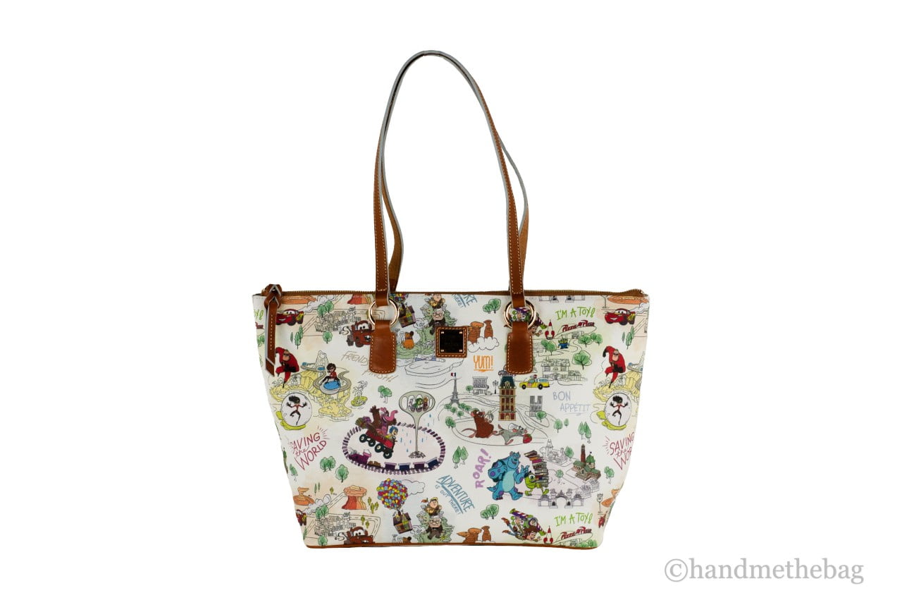 Disney Parks Pixar Maps Dooney & Bourke Zip Satchel Bag