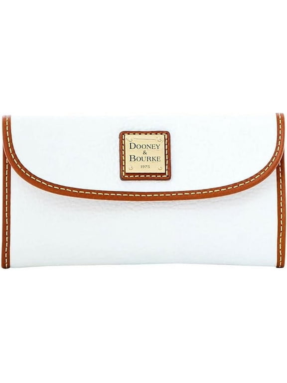 Pebble Grain Continental Clutch Women's Classic White Wallet, 1 Count