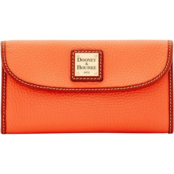 Dooney & Bourke Wallet, Pebble Grain Continental Clutch Wallet - Coral