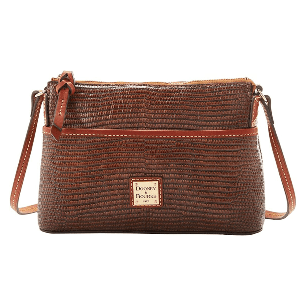 Embossed Lizard Crossbody Pouchette