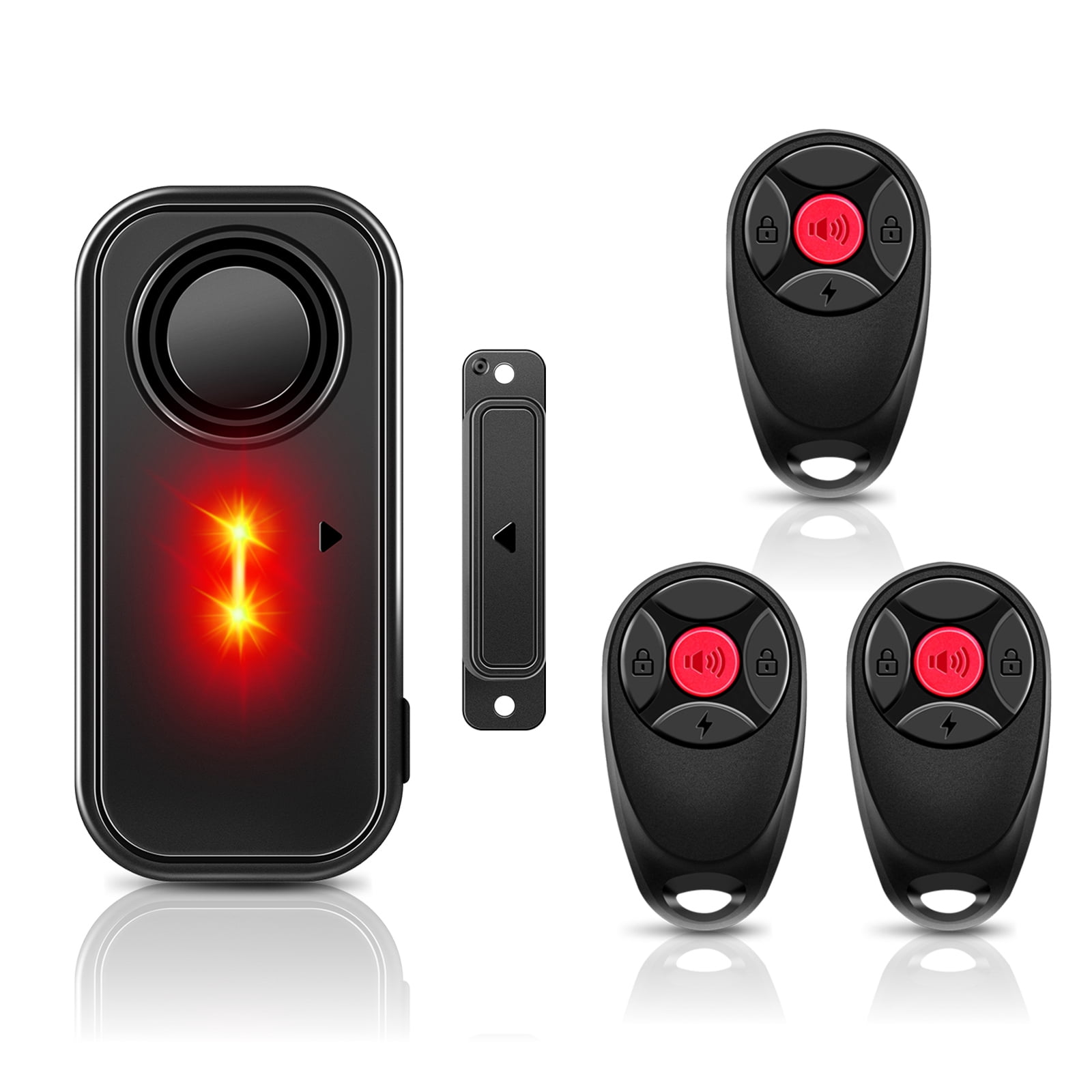 Door Alarm with 3Remotes, GreenCycle 108dB Loud Door and Window Alarms for Pool, Anti-Theft Door Alarms for Kids Safety Home Store Garage Apartment Business Security IP66 Waterproof Indoor/Outdoor