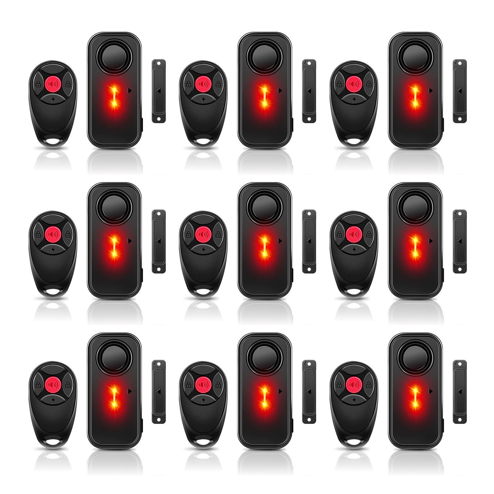 Door Alarm with Remote, GreenCycle 108dB Loud Door and Window Alarms for Pool, Anti-Theft Door Alarms for Kids Safety Home Store Garage Apartment Business Security IP66 Waterproof Indoor/Outdoor,9PK