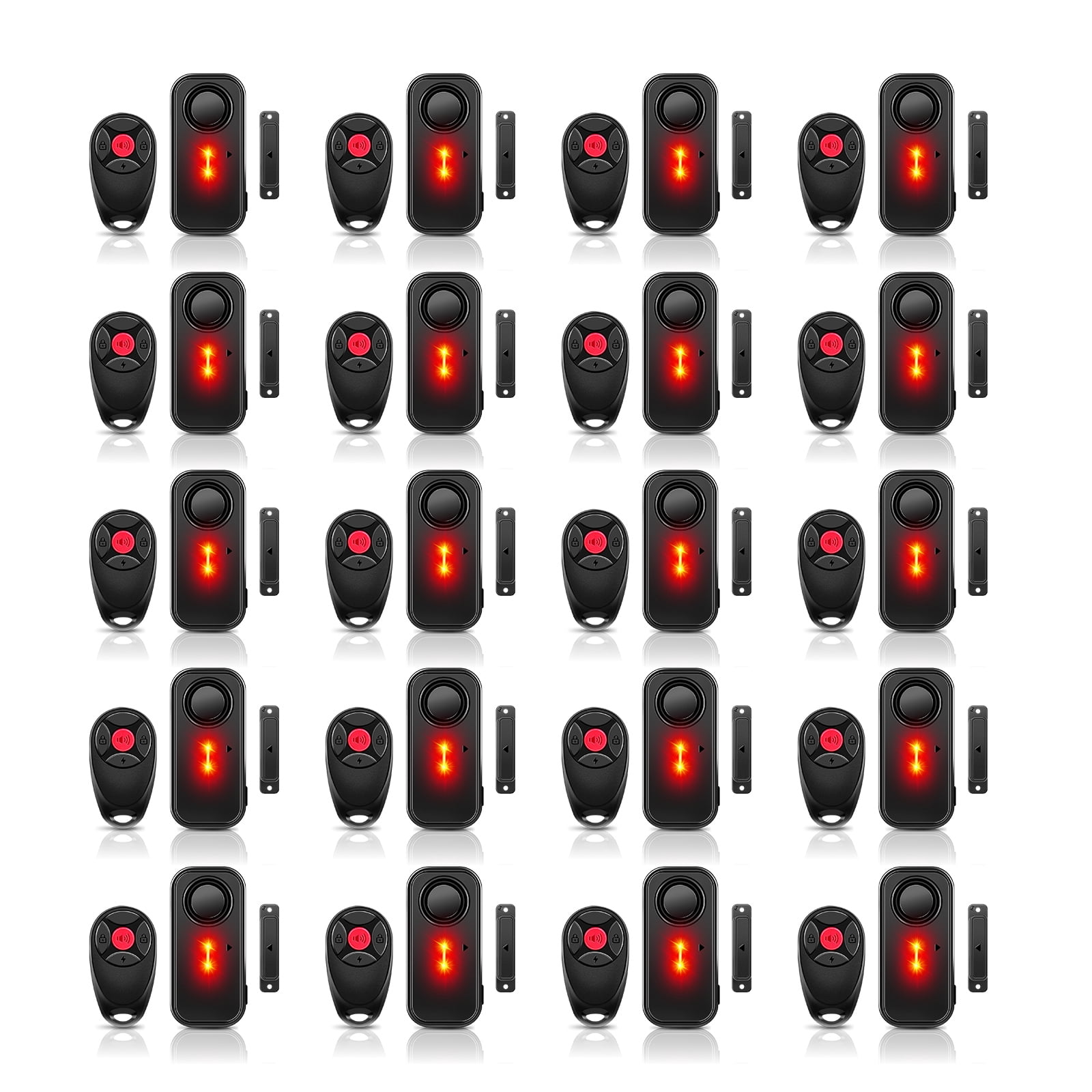 Door Alarm with Remote, GreenCycle 108dB Loud Door and Window Alarms for Pool, Anti-Theft Door Alarms for Kids Safety Home Store Garage Apartment Business Security IP66 Waterproof Indoor/Outdoor,20PK