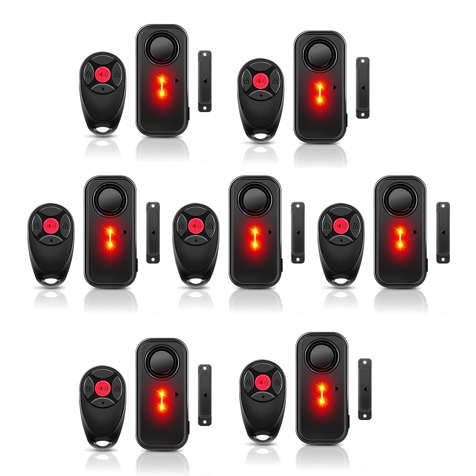 Door Alarm with Remote, GreenCycle 108dB Loud Door and Window Alarms for Pool, Anti-Theft Door Alarms for Kids Safety Home Store Garage Apartment Business Security IP66 Waterproof Indoor/Outdoor,7PK