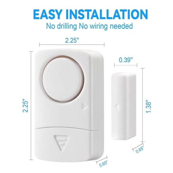 Door Alarm Sensor Window Alarms for Home Security Kids Burglar Safety 4PCS