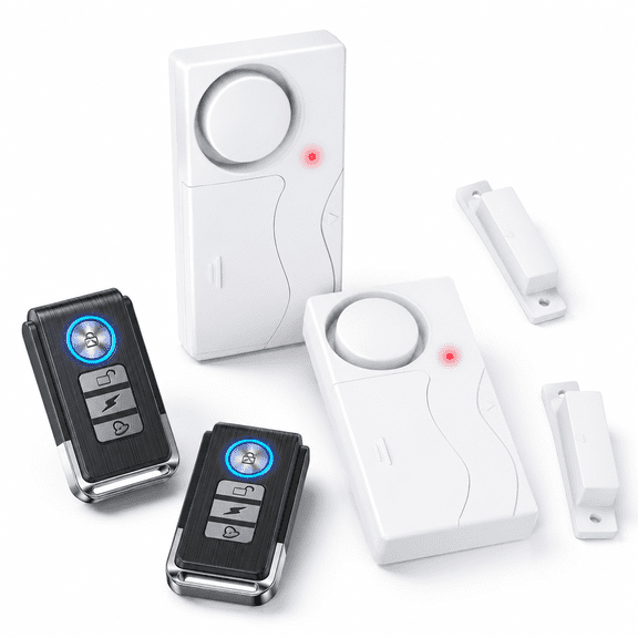 Door Alarms For Safety 110db Loud Chimes When Opens Sensor With Remote Window Home Security 4