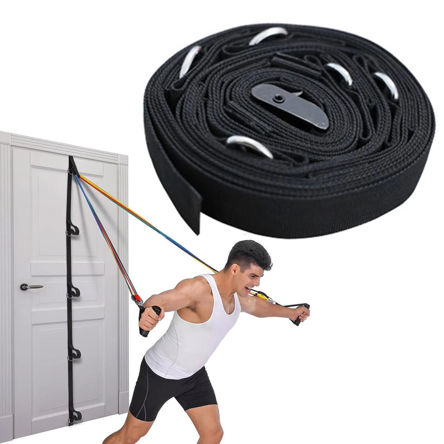 Door Anchor Resistance Bands Multi Anchor Attachment Pouch 5 Position Anchors Fitness Free And