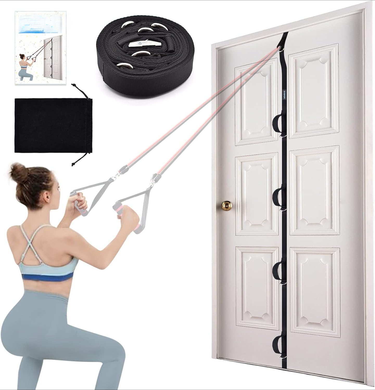 Door Anchor Strap for Resistance Bands Exercises, Multi Point Anchor ...
