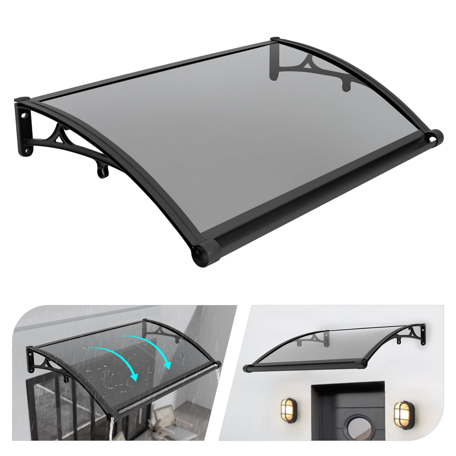 Door Awning Canopy, Front Doors/Windows Overhang Awning for Sun Shutter ...