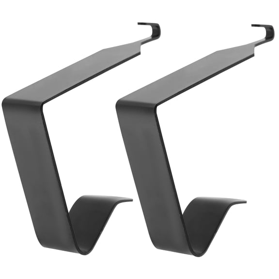 2 Pcs Metal Door Back Hooks for Mirror, Coat, Closet, Entryway - Multifunctional Iron Clothes Hangers for Kitchen and Home