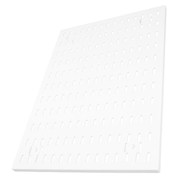 White Plastic Pegboard Storage Rack for Home Use Lightweight Sturdy Easy to Install