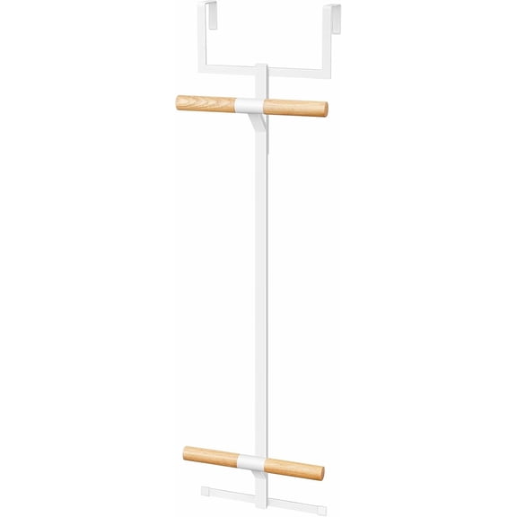 Over The Door Backpack Hanger, Backpack Holder for Closet, 2 Tiered Metal Storage Rack Backpacks Hooks, Heavy Duty Hook Storage Organizer for Schoolbag, Bag, Easy Installation(White,1)