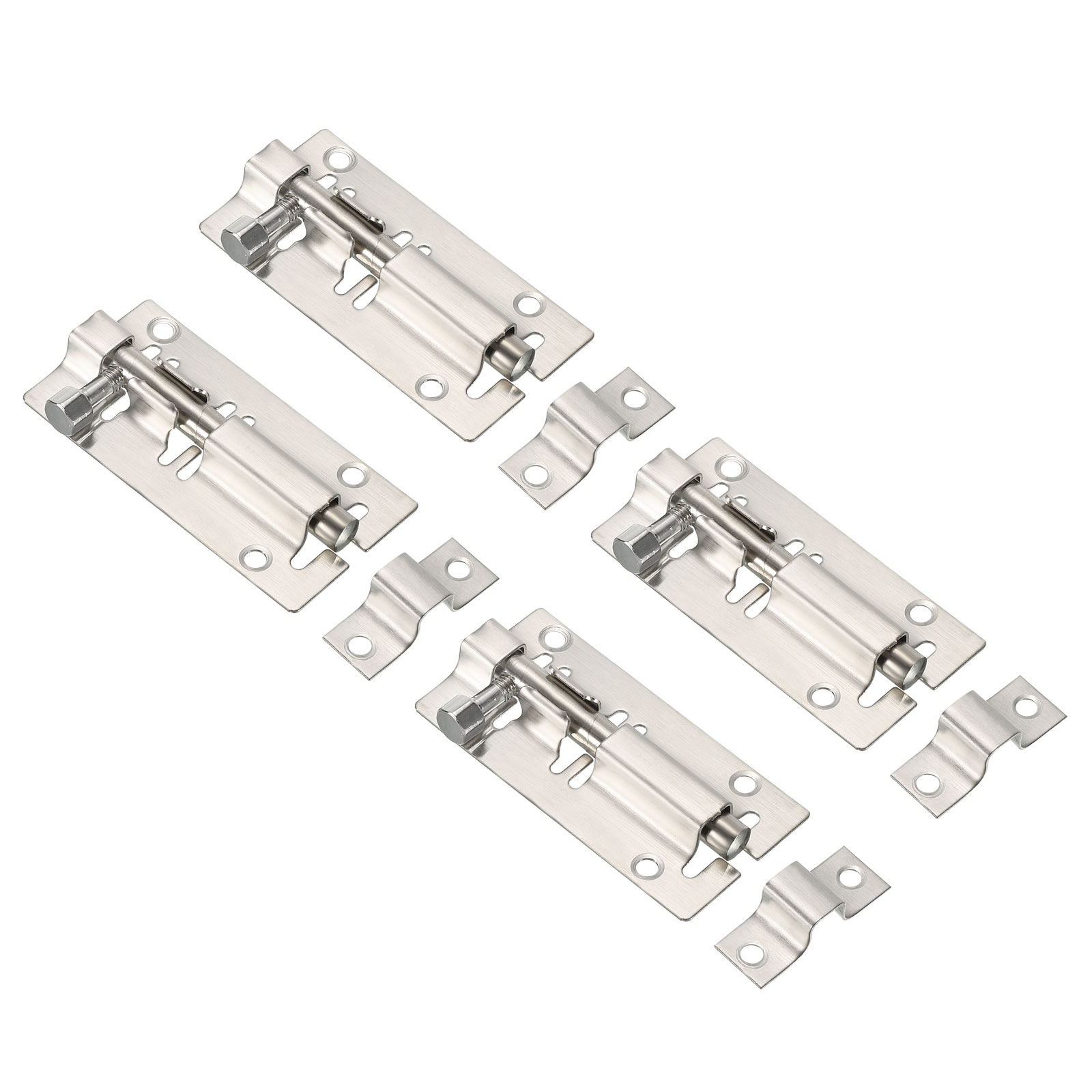Door Barrel Bolt Latch 3 Inch, 4 Pack Stainless Steel Security Latch