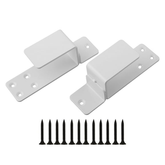 Door Barricade Brackets for 2x4 Lumber, U-Shaped Steel Design, Rust-Resistant Coating, Quick Installation for Interior Exterior Doors, Garages, Basements, Barns, Sheds, Warehouses, 2-Pack