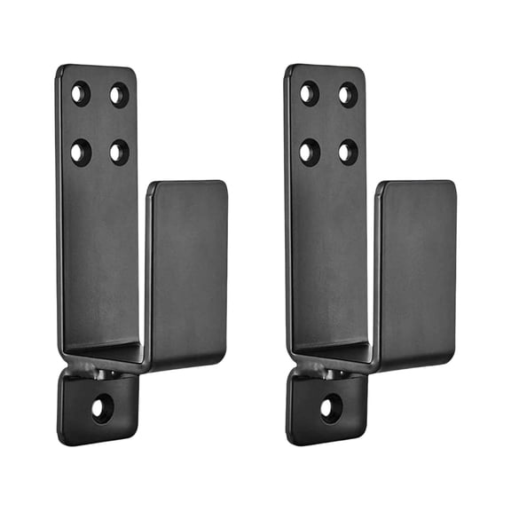 Door Barricade Brackets, Heavy Duty Drop Open Bar Holder, Door Bar Holder Brackets, U-Shaped Bracket for Home Security, 2x4 Bar Brackets Prevent Unauthorized Entry, 2 Pcs, 5.6x2.0"