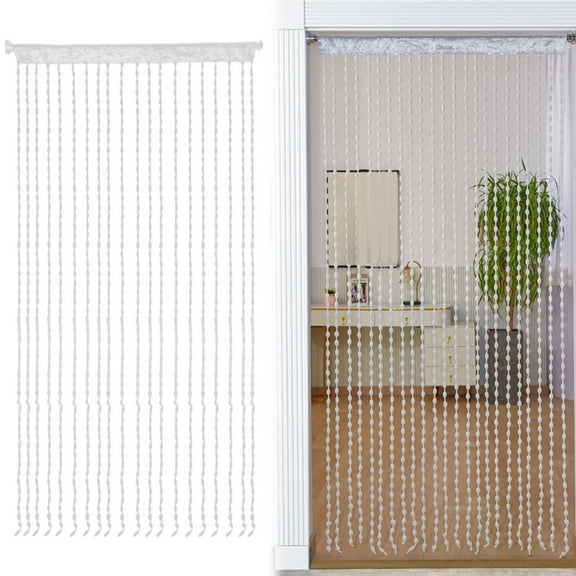 Door Beads Curtain, 100x200cm Large Beaded Curtain for Patio & Closet, Air Permeable Wooden Bead Curtains String, Decorative Curtain Beads Tassel Room Divider