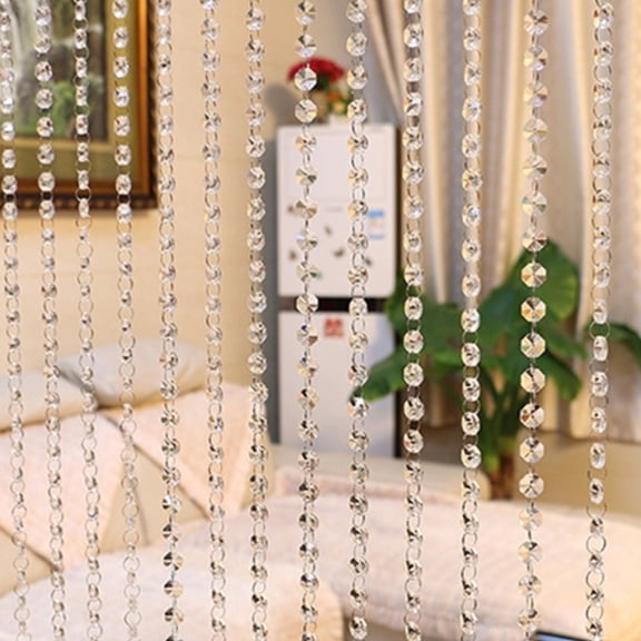 Door Beads crystal Curtains, Acrylic Beads, Clear String, 78 In, 1 Pc, Hanging Beads, String Curtains, Decorative Room Dividers, Crystal Hanging Decor, Home/wedding/party/birthday Decoration