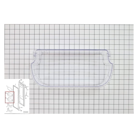 Door Bin - Clear Replacement For LFSS2612TF3 LFSS2612TF4 LFSS2612TP0 LFSS2612TP1 LFSS2612TP2 LFSS2612TP3 LFSS2612TP5 LFSS2612TE3 LFSS2612TE4 LFSS2612TF0 LFSS2612TF1 LFSS2612TF2 Refrigerator