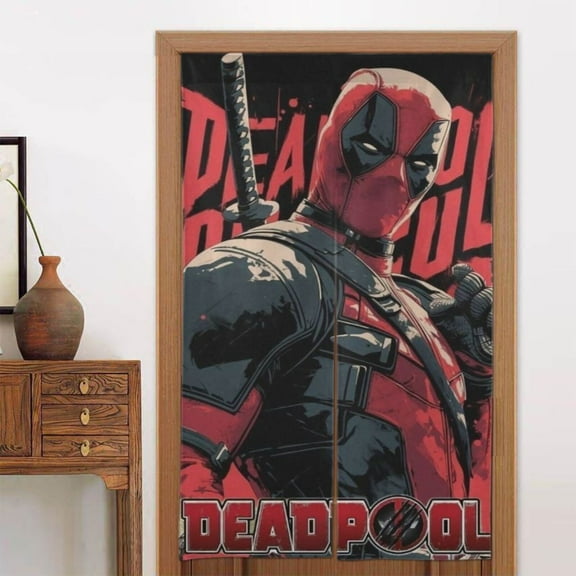 Door Blackout Doorways Curtain Deadpool Window Curtains Indoor Partition Shading Decor for Bedroom Kitchen 34x56in
