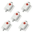 thumbnail image 1 of Door Bolt Lock, 2-inch Plastic Sliding Barrel Keyless Latch with Switch Button 5 Pcs (White), 1 of 3