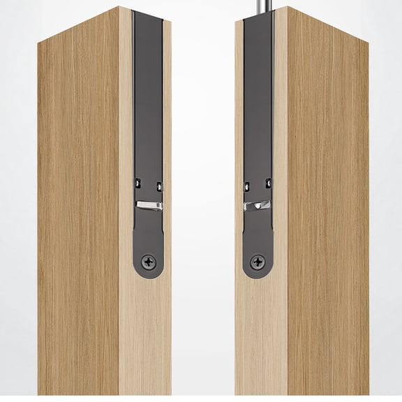 Door Bolt Lock Stainless Steel Concealed Flush Bolt for Double Doors, Top and Bottom Latch for Fire Doors, Interior Exterior Use, Finish Gray