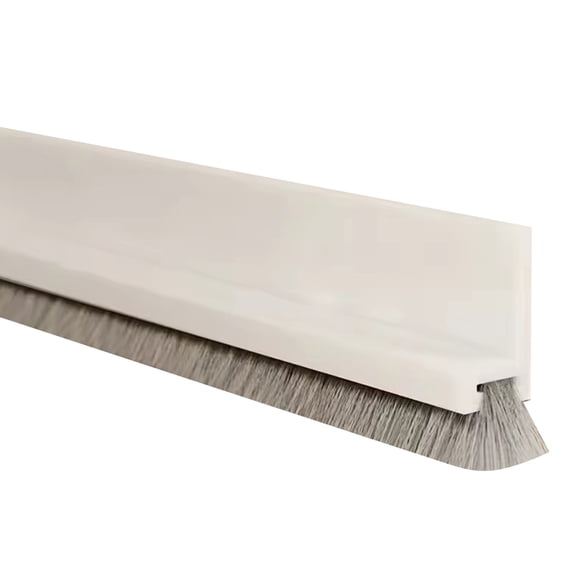 Door Bottom Seal Strip - White 39" x 1.97" Adjustable Weather Stripping, Soundproof Gap Stopper for Interior Exterior Doors, Blocks Drafts Dust Noise