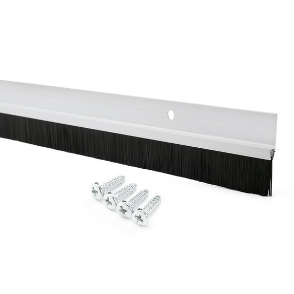 Door Bottom Sweep Aluminum Alloy w 0.8-inch Brush 40-inch x 1.7-inch