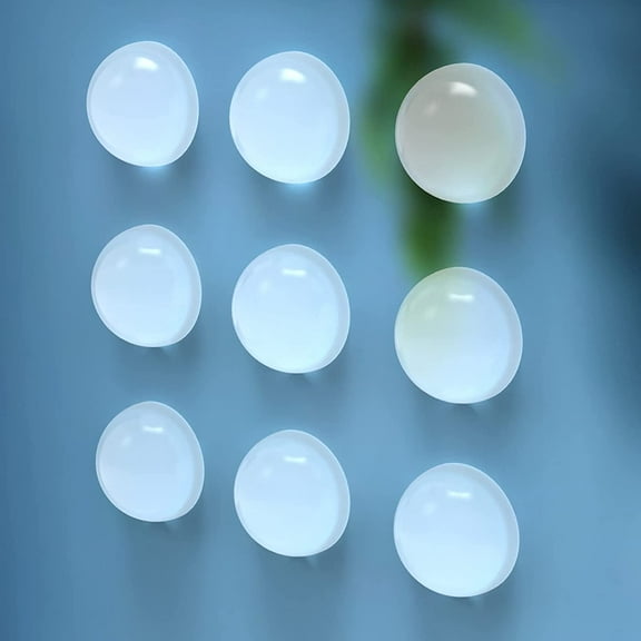 Door Bumpers Clear, Sheet of 36 - 5/16in Thick, 5/8in Diameter Door Bumper Dots, Small Soft Adhesive Pads for Cabinet, Corner, Door Stopper Wall Protector, Round Thin Sound Dampening