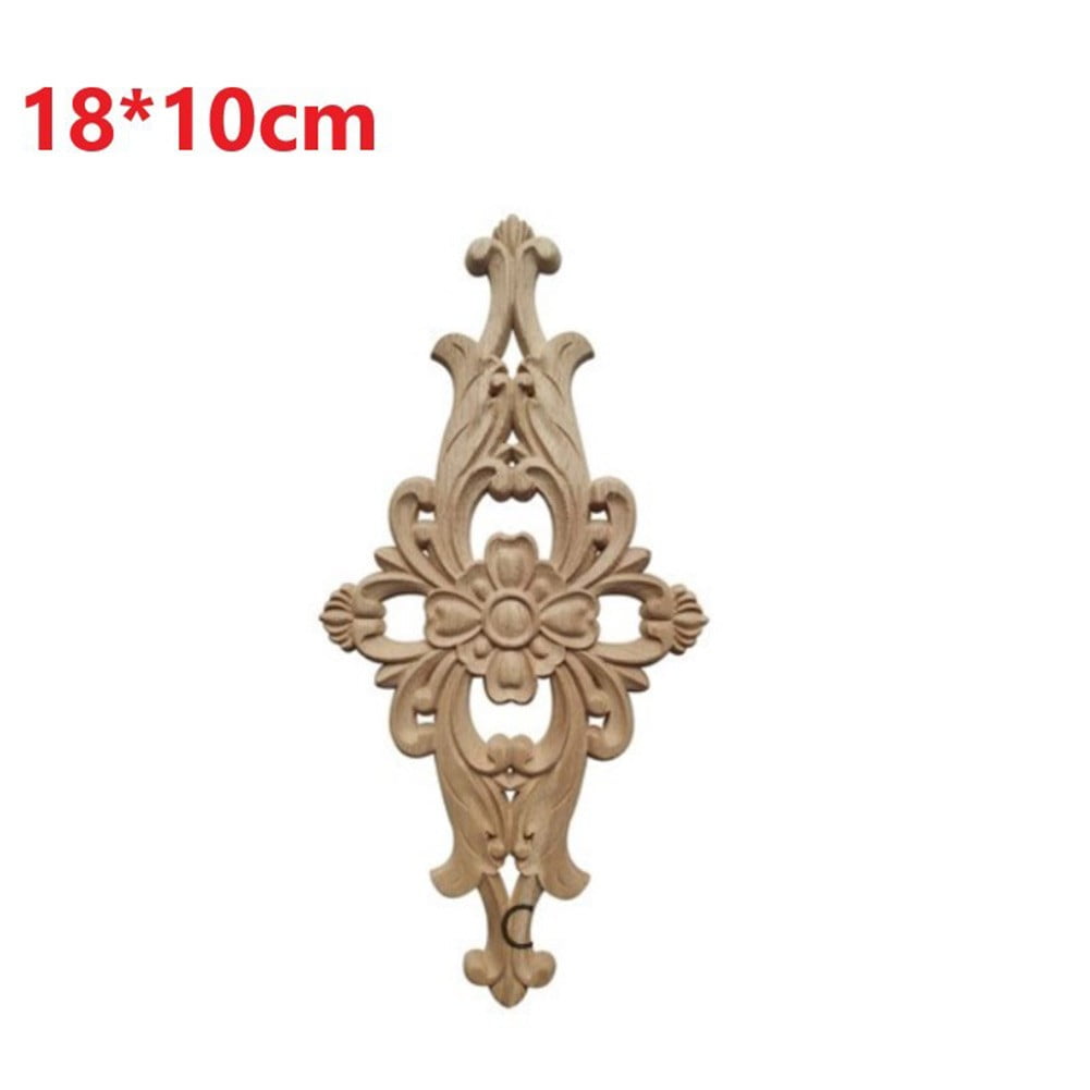 Door Wood Applique European Wood Carving Onlay Applique Home