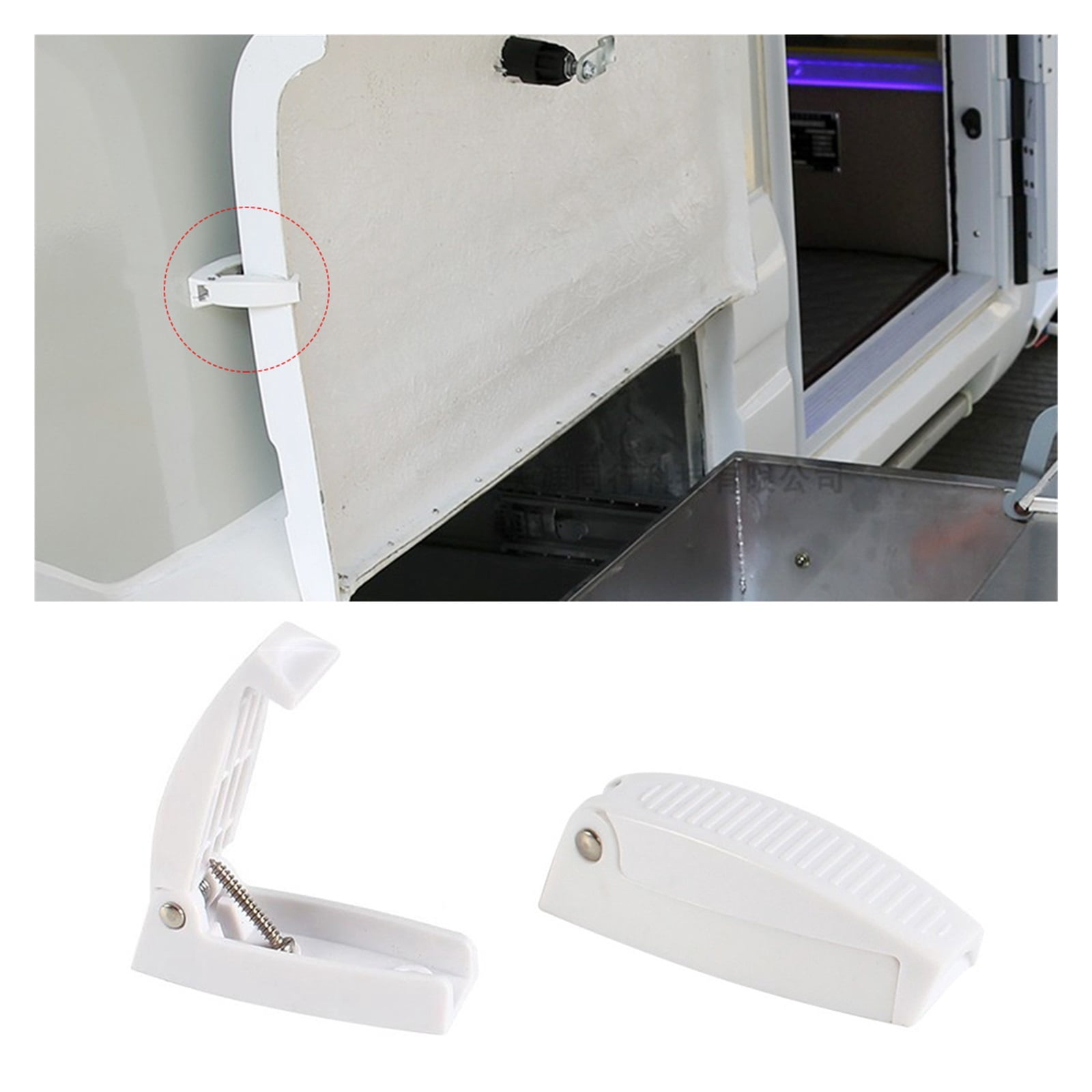 Door Catch Holder Latch For Motorhome Caravan Truck Van Travel Baggage Rv Accessories Camper Trailer White ABS Auto Styling
--------
,Car Accessories