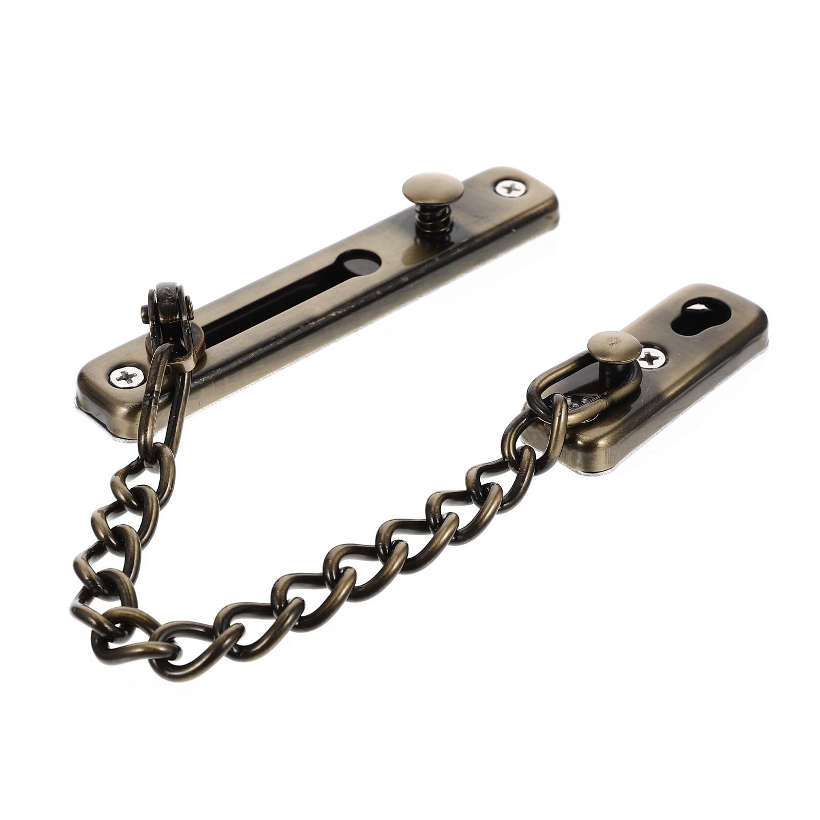2 Pack Door Chain Locks - Silver Security Door Guard With 9 Links For Inside Apartment Or House Doors