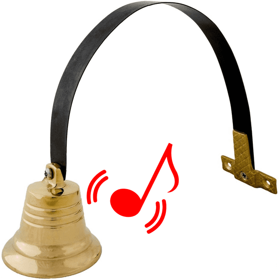 Door Chime for Business When Entering - Shopkeepers Bell for Door Opening - Door Bell for Door Opening Solid Brass Metal Door Bell for Business Entry with Black - Door Entry Chime Bell Ringer