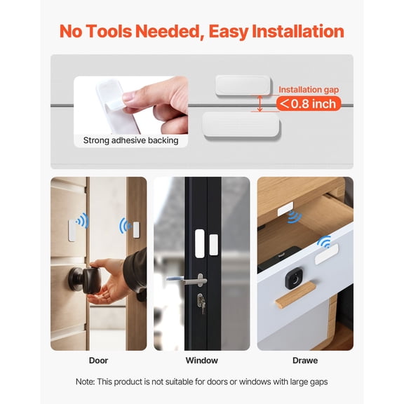 Door Chime,DC 12V,Wireless Door Open Contact Sensor Alarm Chime with 656 ft Range,58 Chimes&5 Adjustable Volume,Doors Ringer Alert for Business,Store,Home,Office When Entering