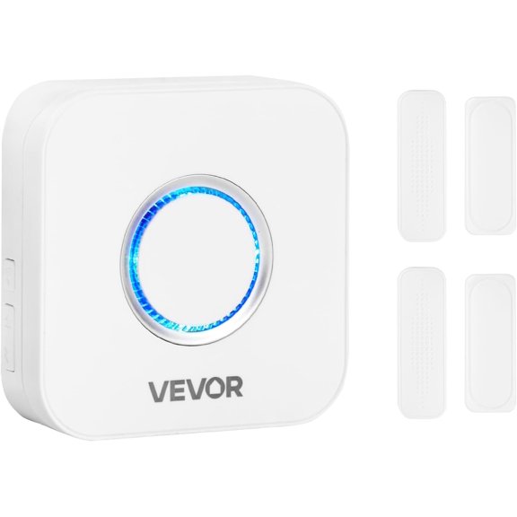 Door Chime, DC 12V, Wireless Door Open Contact Sensor Alarm Chime with 656 ft Range, 58 Chimes & 5 Adjustable Volume, Doors Ringer Alert for Business, Store, Home, Office When Entering