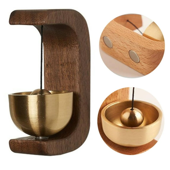 Door Chime,Door Chimes When Door Opens,Door Bell,Bell For Door,Magnetic Door Chime,Shopkeepers Bell For Door Opening,Shopkeepers Bell,Bell For Door Opening(Walnut 2.75*1.37*0.98in)from QiwagFerng