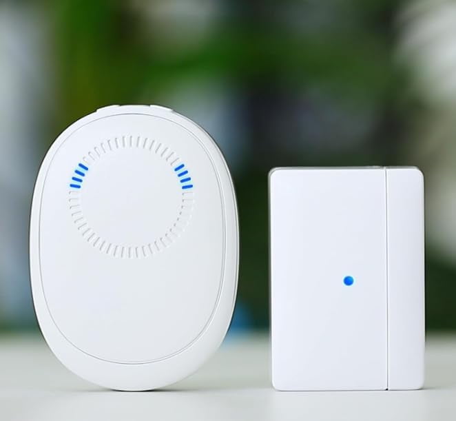 Door Chime, Wireless Door Chimes When Door Opens, Door Sensor Chime with 58 Music Prompts, 5