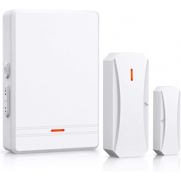 Door Chimes When Door Opens with 800 FT Range 40 Chimes & 5 Volumes | Door Sensor for Business When Entering | Door Alarms for , , & Dementia Safety