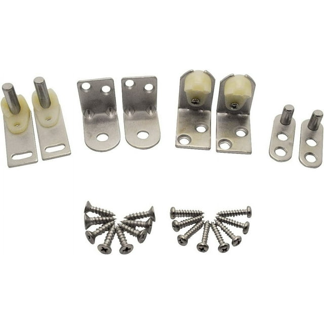 Door Chrome Finish Double Acting Gravity Hinges Hardware w/Hold Open