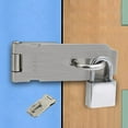thumbnail image 1 of Door Clasp Lock Anti Theft Hasp Staple Shed Latch Stainless Steel Door Lock Padlock Clasp Burglar-proof Hardware For Wood Door, 1 of 6