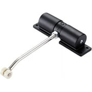 Door Closer Black, Automatic Heavy Duty Safety Spring Closer for Interior Exterior, Automatic Adjustable Closer, Surface Mounted Automatic Door Shutter, Spring Loaded Door Closer