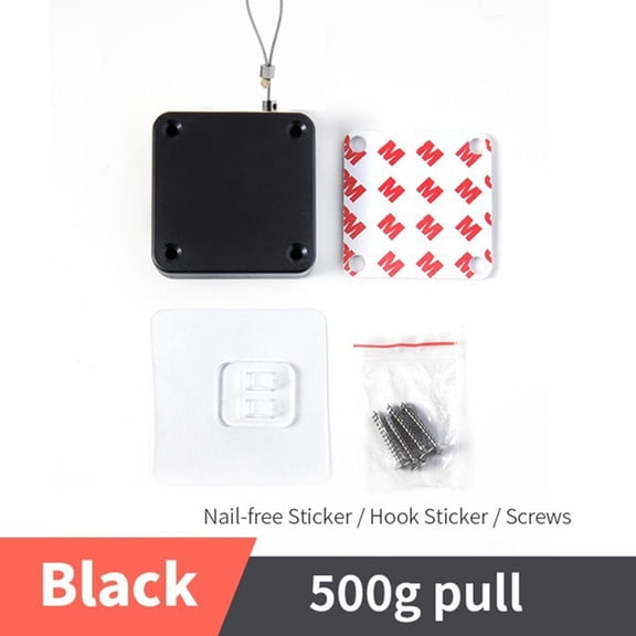 Door Closer Punch-Free Automatic Door Closer 500/800G Wire Rope Retractable Automatic Recovery Coil Closing Device Door Hardware