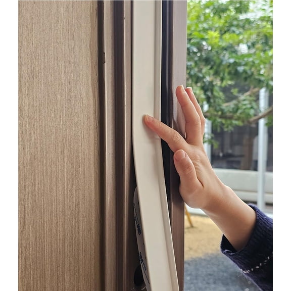 Door Coner Seal, Peel and  Weather Stripping Gap Filler for Side of Door Window Jambs, Light Noise Draft Stopper with Self , 1.8in(W) x 44in(L), 4 ,White