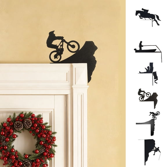 Door Corner Arrangement Wooden Door Corner Decoration 1-Piece Set for Mountaineering Sports Theme Home Decor Rkxzt