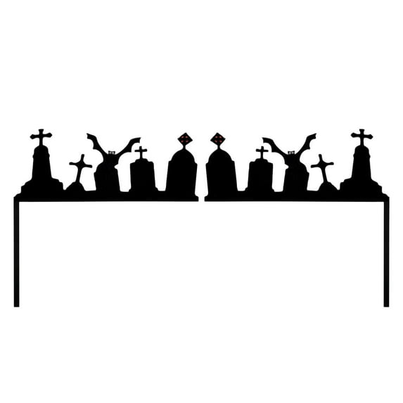 Door Corner Decorations, 2-Pack Tombstone Shape Felt Door Frame Ornaments, Right Angle Doorway Decoration For Home Party And Holiday Decor