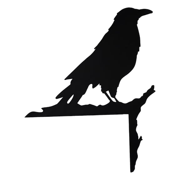 Door Corner Sign Decoration Wooden Black Crow Themed Door Frame Accessory Holiday Accessories Festival Party Supplies