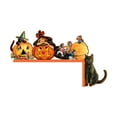 Door Corner Wooden Wall Stickers Little Witch Indoor And Outdoor Porch