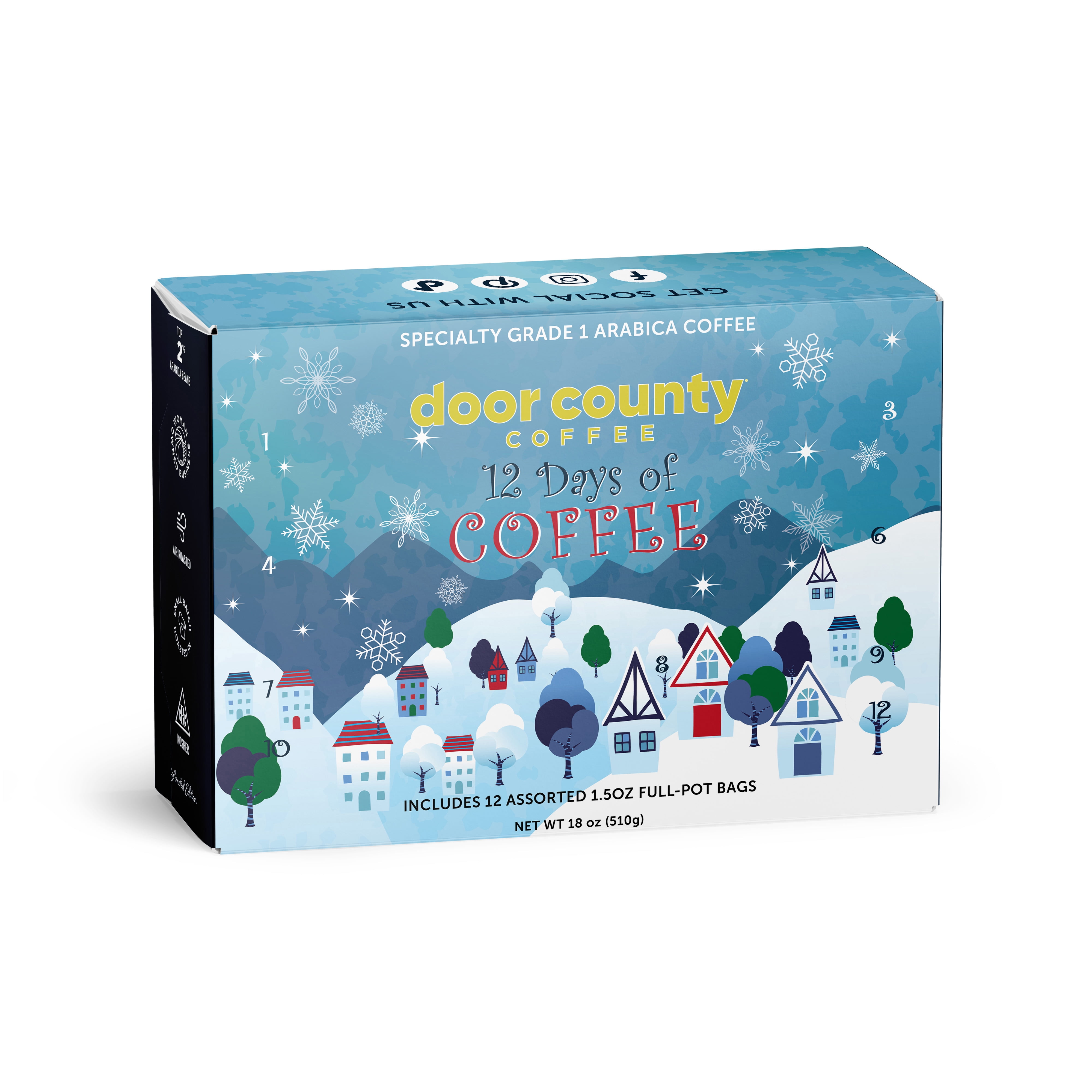 Door County Coffee 12 Days of Coffee Advent Calendar, Specialty Grade 1