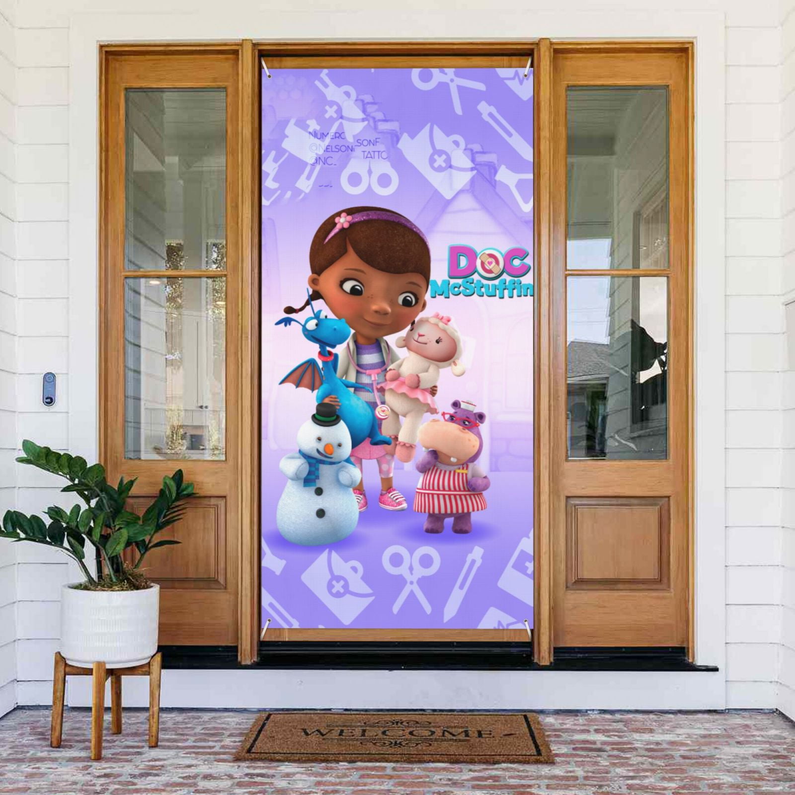 Door Cover Decorated Banner Doc Mcstuffins Indoor Outdoor Party Decoration Door Cover Decorated Banner