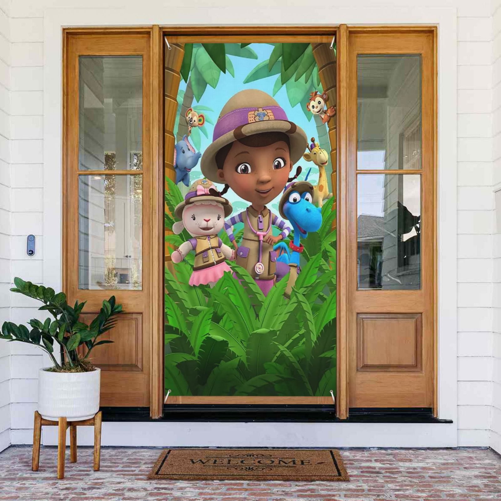 Door Cover Decorated Banner Doc Mcstuffins Indoor Outdoor Party Decoration Door Cover Decorated Banner