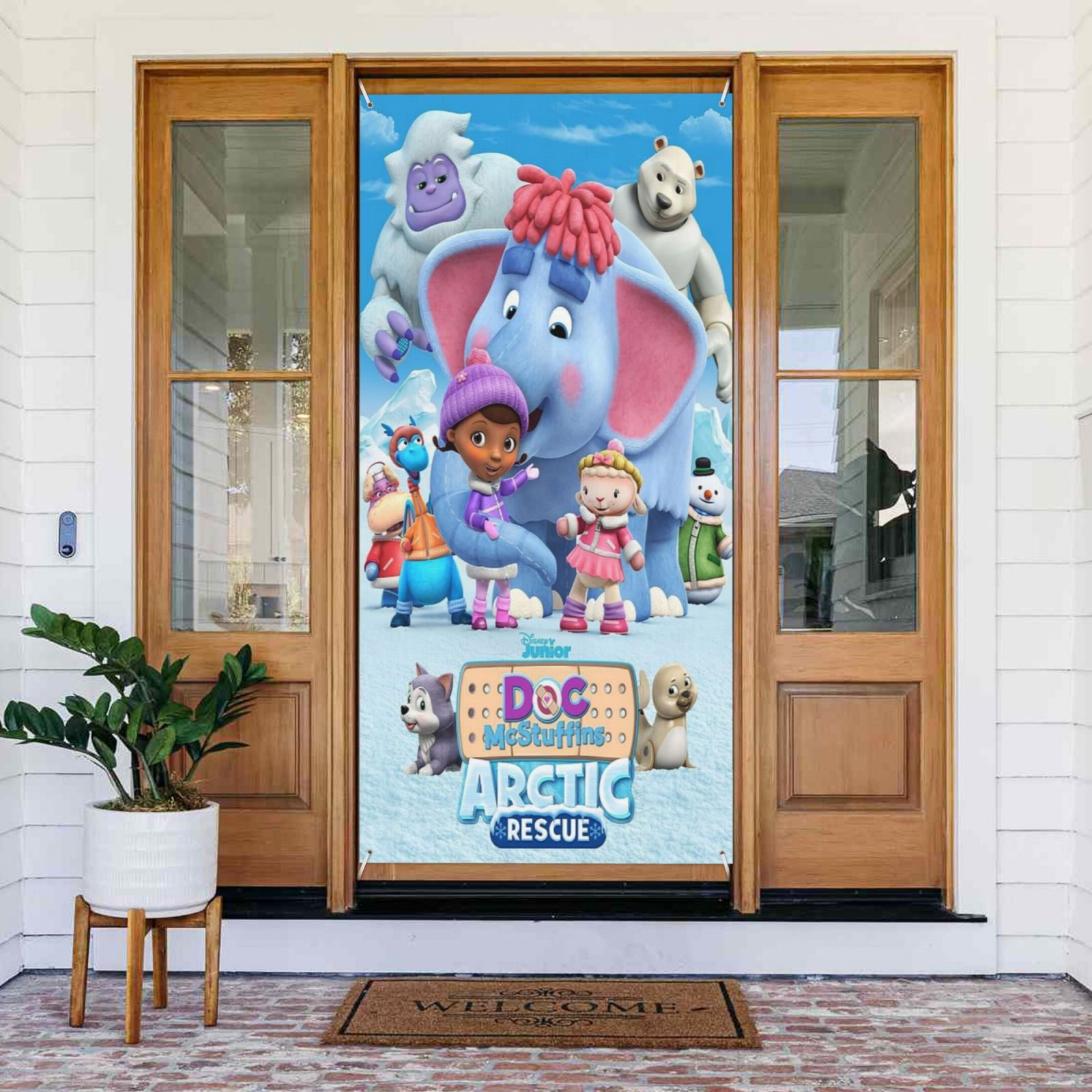 Door Cover Decorated Banner Doc Mcstuffins Indoor Outdoor Party Decoration Door Cover Decorated Banner